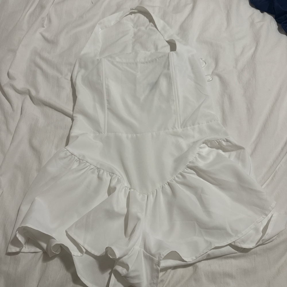 PrettyLittleThing White Halter Top